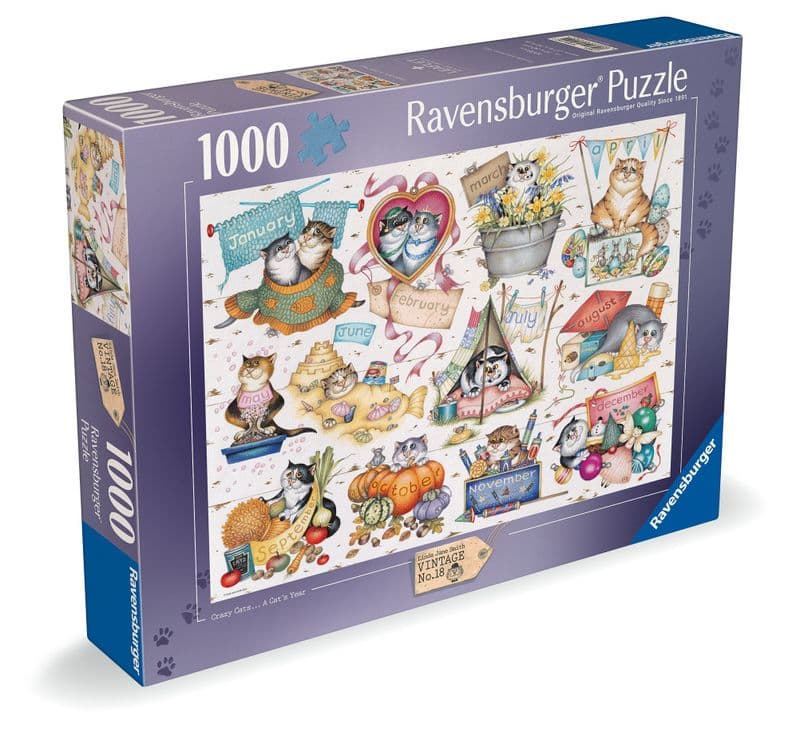 A Cats Year Crazy Cats Ravensburger 1000 Piece Jigsaw Puzzle