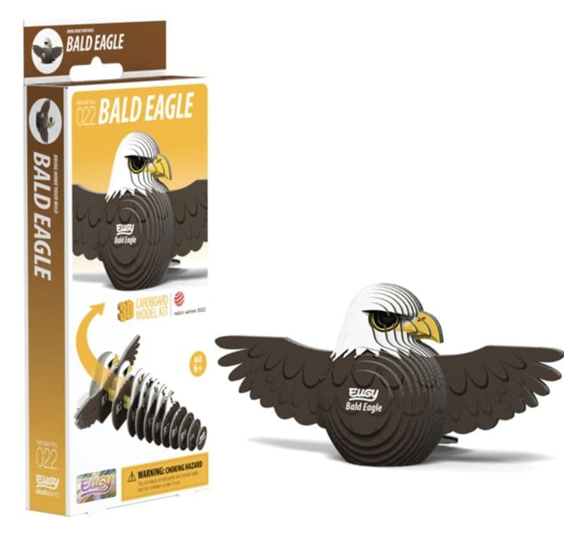 Bald Eagle Eugy 3D Cardboard Model Kit