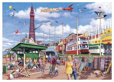 Blackpool Promenade HOP BIG 500 XL Piece Jigsaw Puzzle