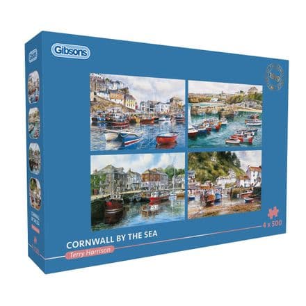 Cornwall By The Sea Gibsons 4x500 Piece Jigsaw Puzzles