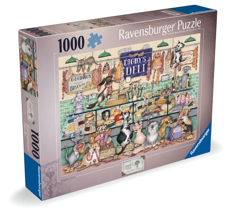Digbys Deli Dapper Dogs Ravensburger 1000 Piece Jigsaw Puzzle