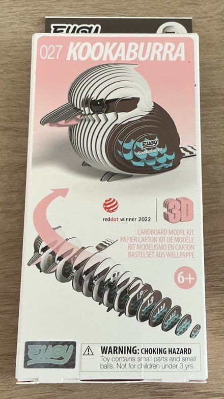 Kookaburra Eugy 3D Cardboard Model Kit