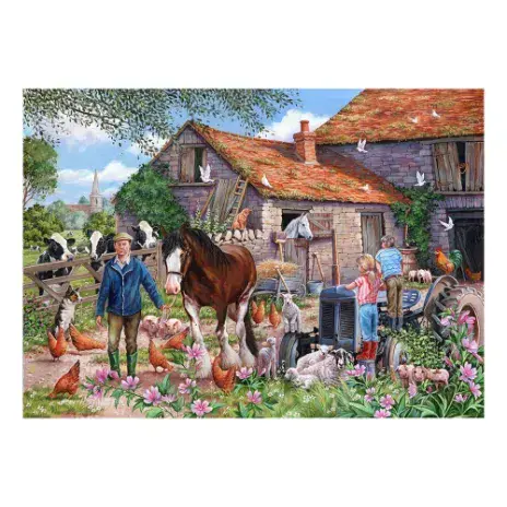 MacDonalds Farm HOP BIG 500 XL Piece Jigsaw Puzzle