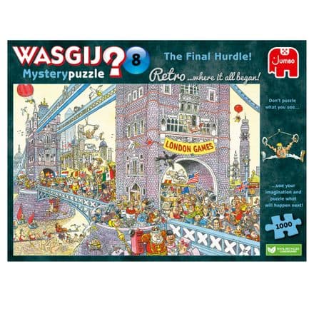 Mystery 8 Retro The Final Hurdle Wasgij 1000 Piece Jigsaw Puzzle