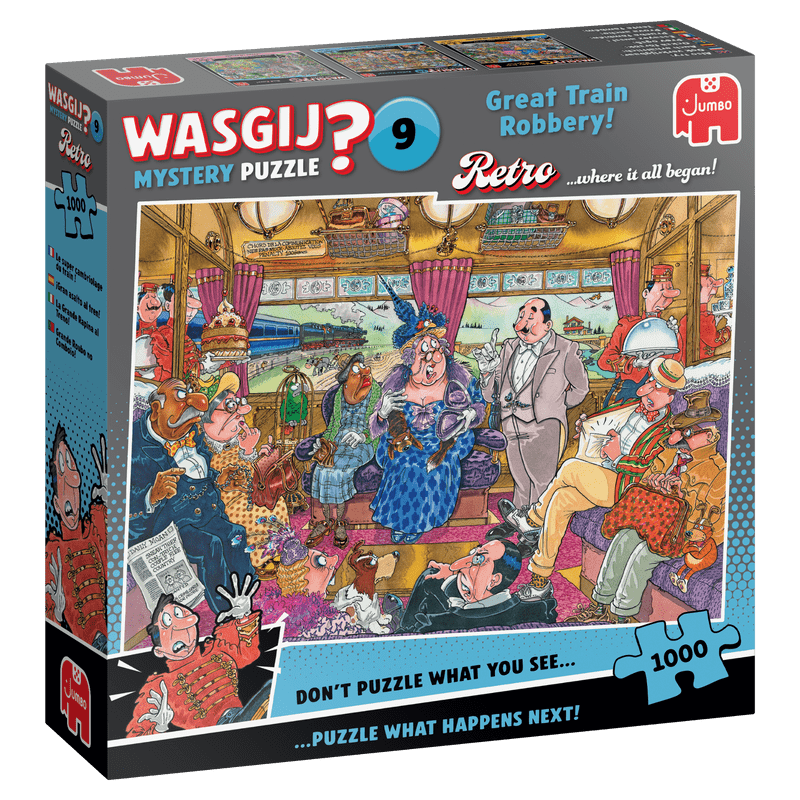 Mystery 9 Retro Great Train Robbery Wasgij 1000 Piece Jigsaw Puzzle