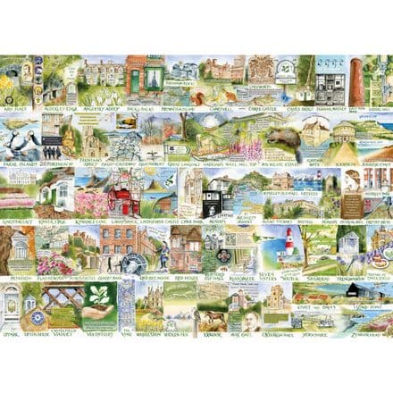National Trust Landmarks & Landscapes Gibsons 1000 Piece Jigsaw Puzzle