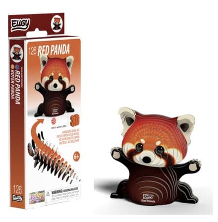 Red Panda Eugy 3D Cardboard Model Kit