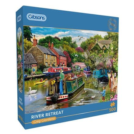 River Retreat Gibsons 500 Piece Jigsaw Puzzle