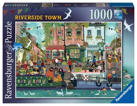 Riverside Town Ravensburger 1000 Piece Jigsaw Puzzle