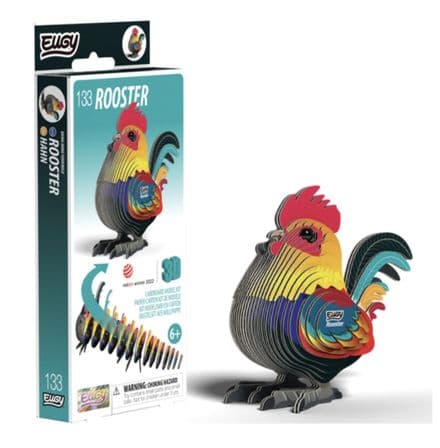 Rooster Eugy 3D Cardboard Model Kit