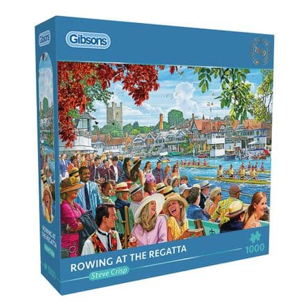 Rowing At The Regatta Gibsons 1000 Piece Jigsaw Puzzle