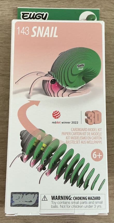 Snail Eugy 3D Cardboard Model Kit