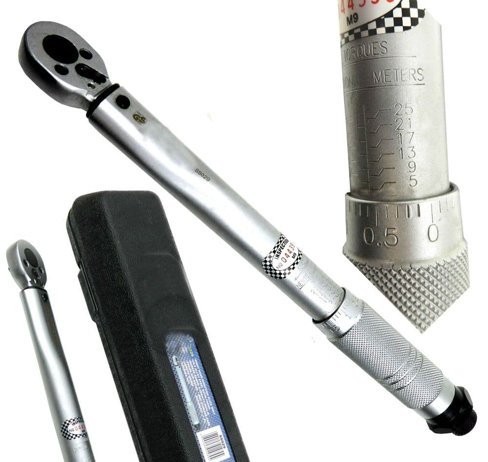 1/4 Drive Torque Wrench Low Range Calibrated Certificate 525Nm Ratchet