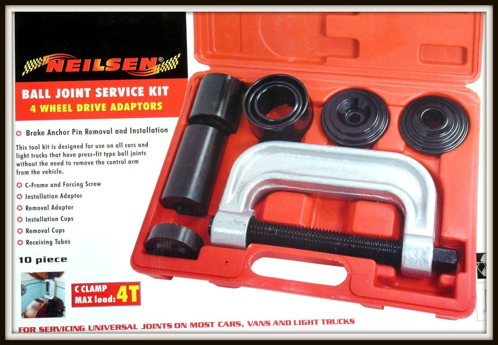 10 PCS BALL JOINT SERVICE KIT 4X4 SPLITTER REMOVER SEPARATOR ADAPTOR