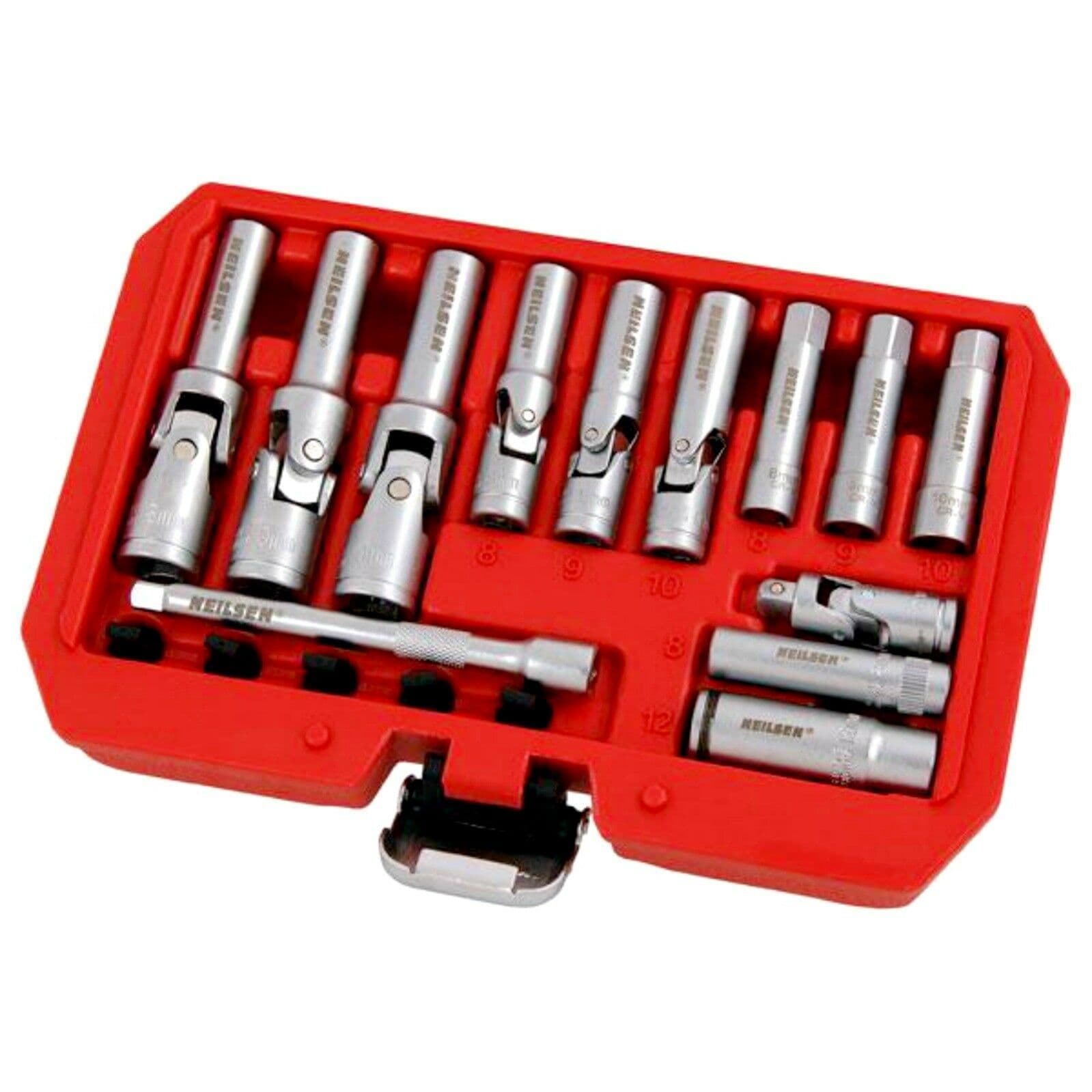 18pc Glow Plug Removal Socket Set PSG Thin Slotted New Tool Kit