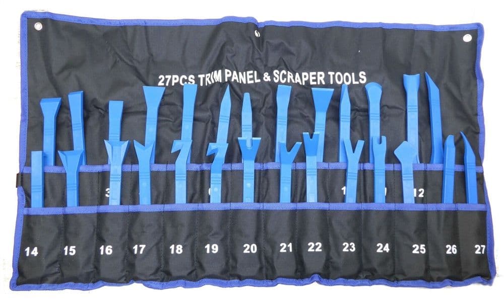 27pc Trim Car Body Auto Door Panel Dashboard Removal Pry Pullers Garage
