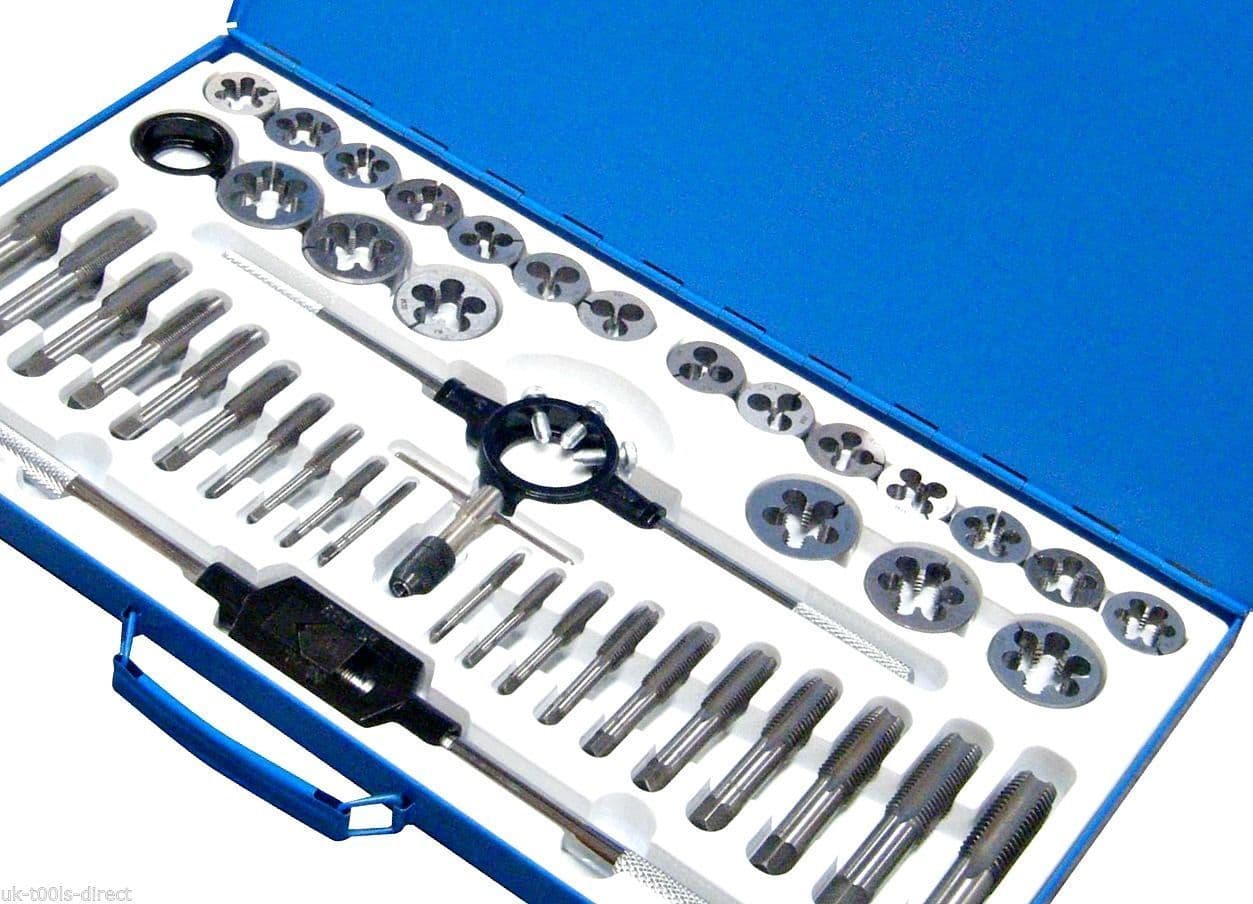 45pc Metric Tap and Die Set Tungsten Steel Jumbo Set in Steel Case