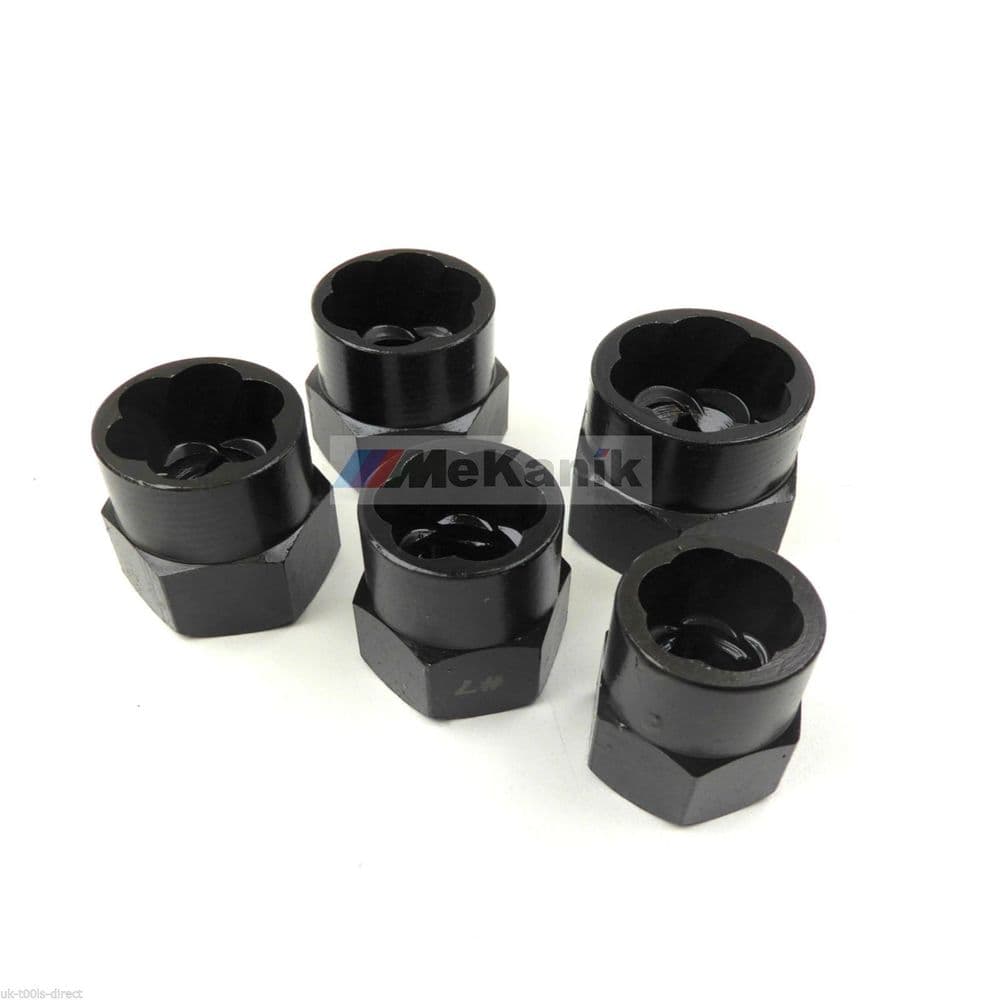 5 Piece Damaged Bolt / Nut Remover Set BoltOut Loosening Damaged Nuts