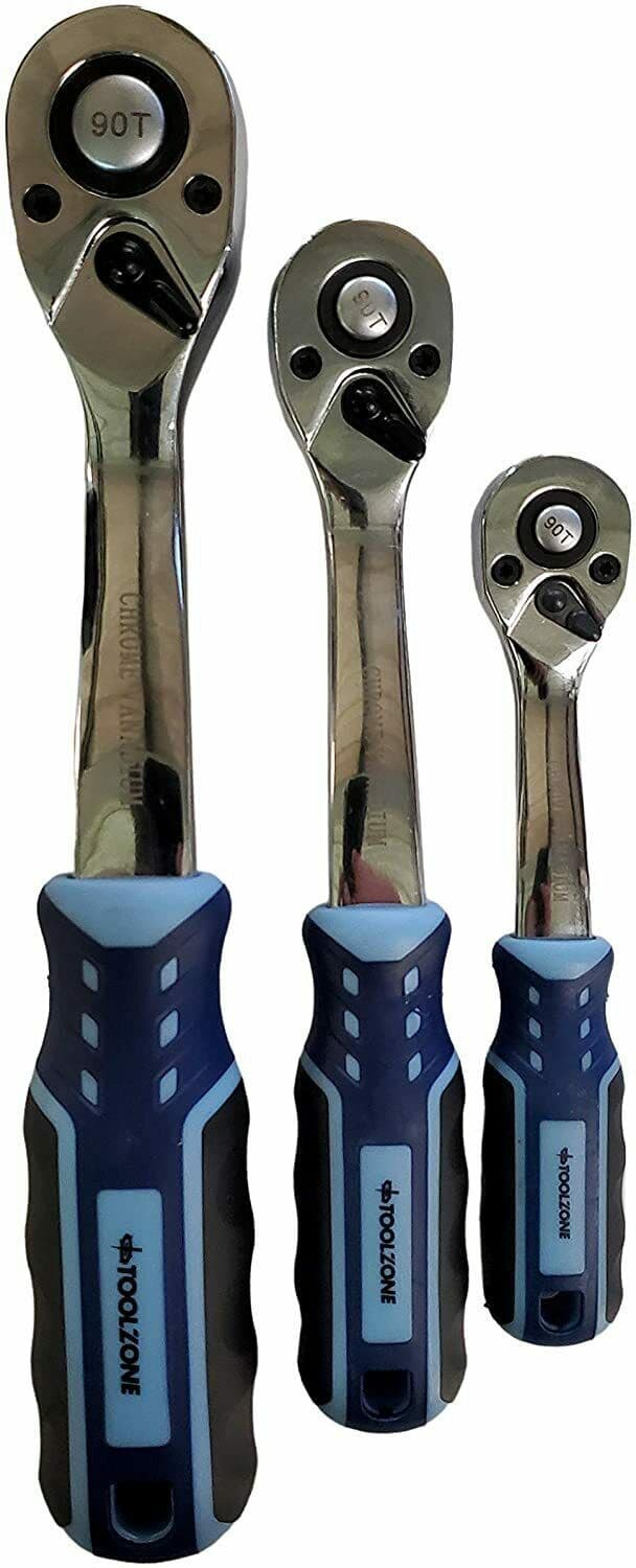 Ratchet Handles Socket Wrench 1 4 3 8 1 2 Drives Seperate Or Set Cr V Stee