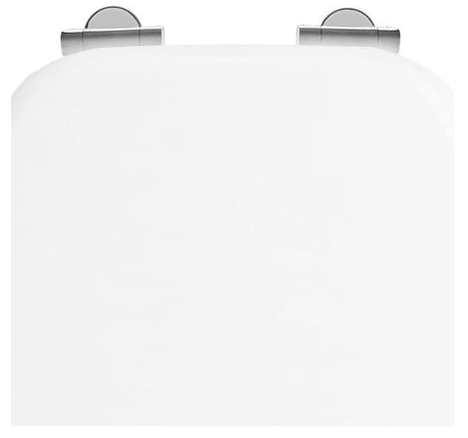 Burlington Matt White Soft Close Toilet Seat Chrome Hinges S45