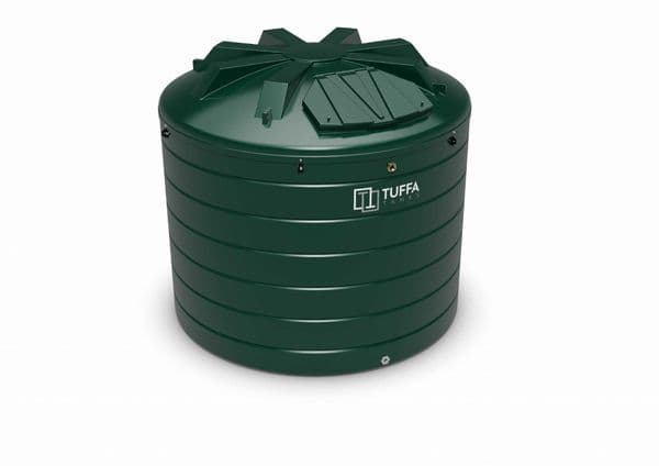 Tuffa 10000 Litre Circular Heating Oil Tank - Plastic Bunded