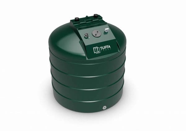 Tuffa 2500 Litre Circular Plastic Heating Oil Tank - Single Skin