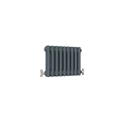Anthracite Cast Iron Style 2 Column Horizontal Central Heating Radiators ( All Sizes )