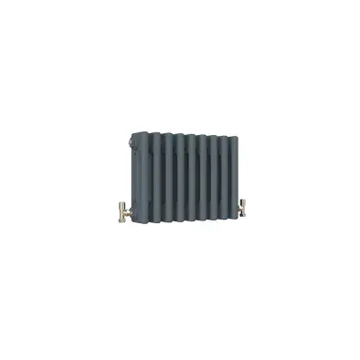Anthracite Cast Iron Style 3 Column Horizontal Central Heating Radiators ( All Sizes )