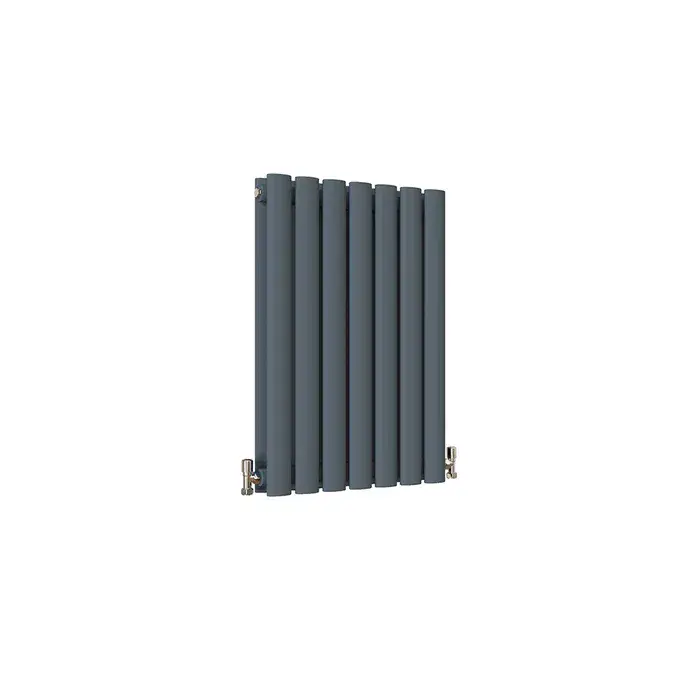 Anthracite Oval Column Horizontal Central Heating Double Radiators All ...