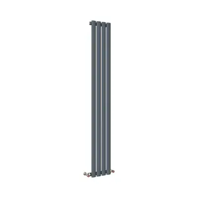 Anthracite Oval Column Vertical Central Heating Single Radiator 1600mm x 236mm