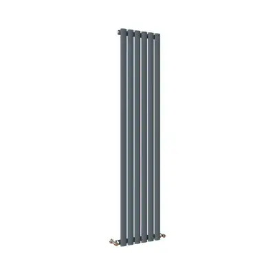 Anthracite Oval Column Vertical Central Heating Single Radiator 1600mm x 354mm