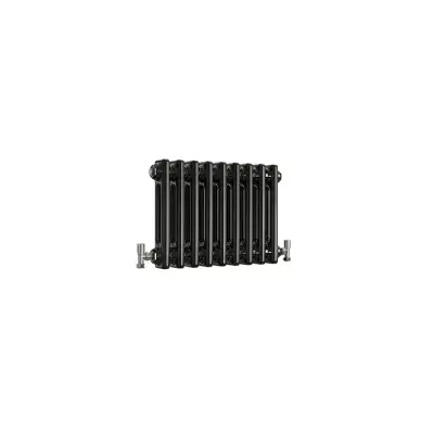 Black Cast Iron Style 2 Column Horizontal Central Heating Radiators ( All Sizes )