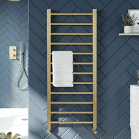Scudo Vibe Towel Radiator 500 x 1200 Brushed Brass Finish
