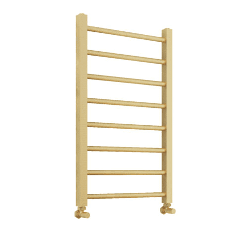 Scudo Vibe Towel Radiator 500 x 800 Brushed Brass Finish