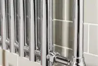 Traditional Victorian Heated Towel Rail Radiator  Chrome 952 x 659mm