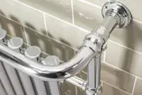 Traditional Victorian Heated Towel Rail Radiator  Chrome 952 x 659mm