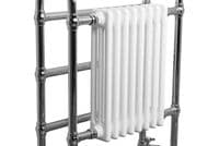 Traditional Victorian Heated Towel Rail with White Column Radiator