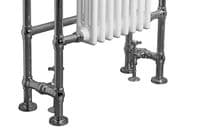 Traditional Victorian Heated Towel Rail with White Column Radiator