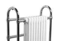 Traditional Victorian Heated Towel Rail with White Column Radiator