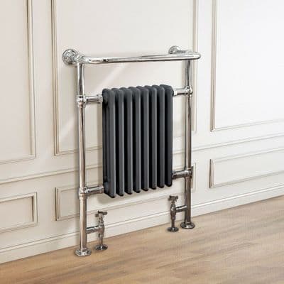 Victorian Anthracite Traditional Heated Towel Radiator 952mm x 659mm