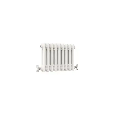 White Cast Iron Style 2 Column Horizontal Central Heating Radiators ( All Sizes )