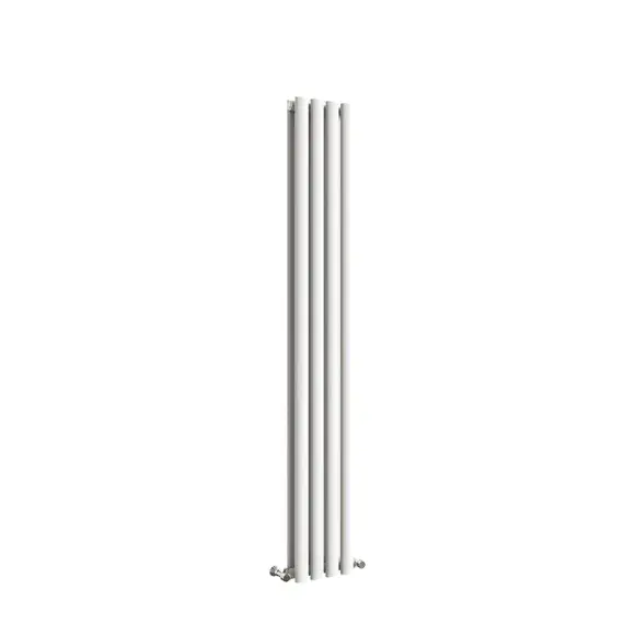 White Oval Column Vertical Central Heating Double Radiator 1600mm x 236mm