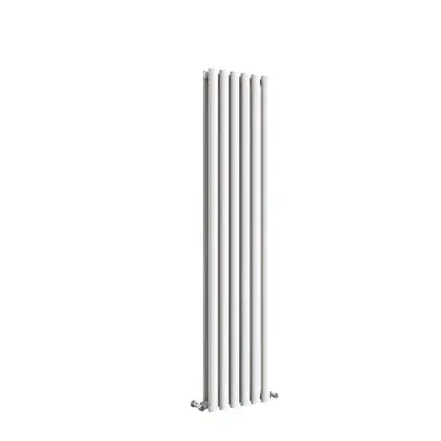 White Oval Column Vertical Central Heating Double Radiator 1600mm x 354mm