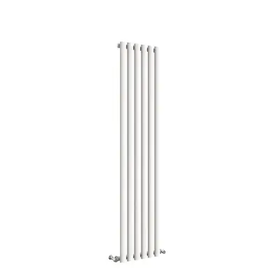 White Oval Column Vertical Central Heating Single Radiator 1600mm x 354mm