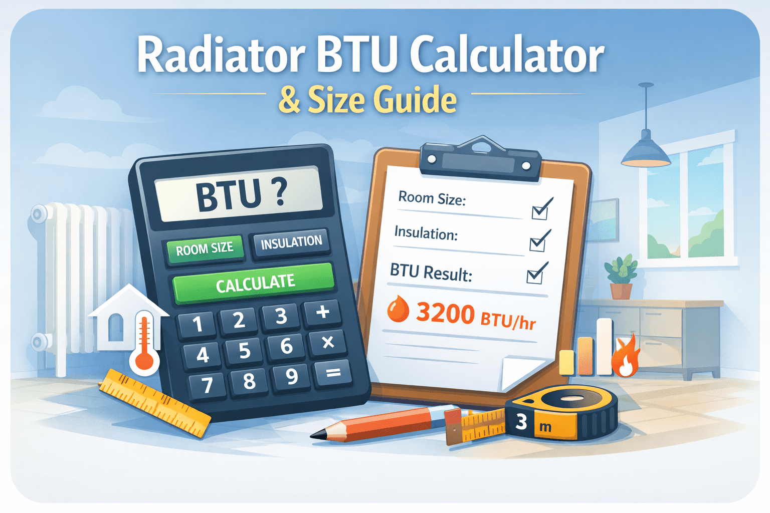 Radiator BTU Calculator and sizing guide