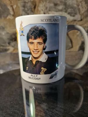 Ally McCoist 1990 and 1992 Scotland World Cup Sticker Cup Mug Super Ally