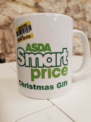 Asda Smart Price Christmas Present Cup Mug funny daft gift no frills 80s 90s 00s