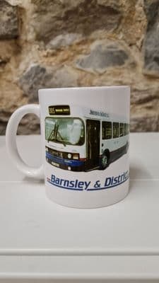 Barnsley and District Bus Cup Mug 1980s Leyland National Graphic