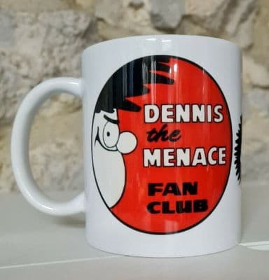 Beano Comic retro style mug cup gift for Dennis the Menace Fan Club  member