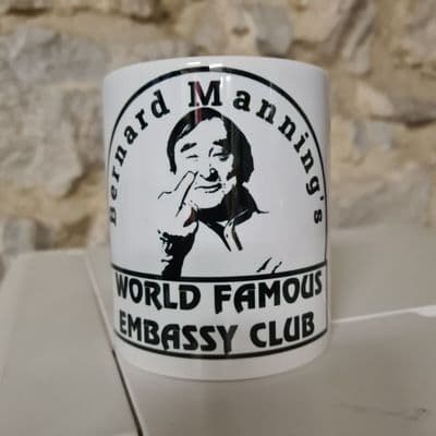 Bernard Manning Cup Mug Embassy Club funny gift Manchester Comedy Legend